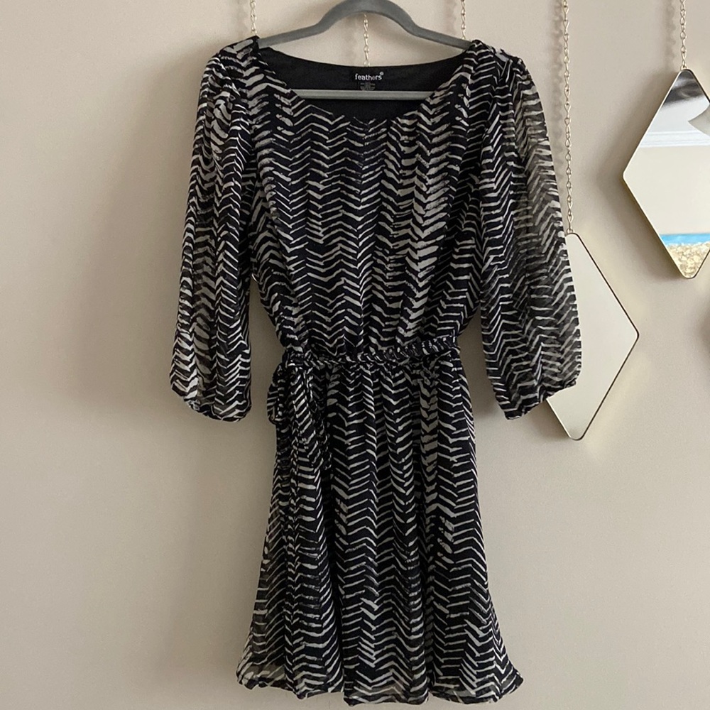 Chiffon Print Dress Size L